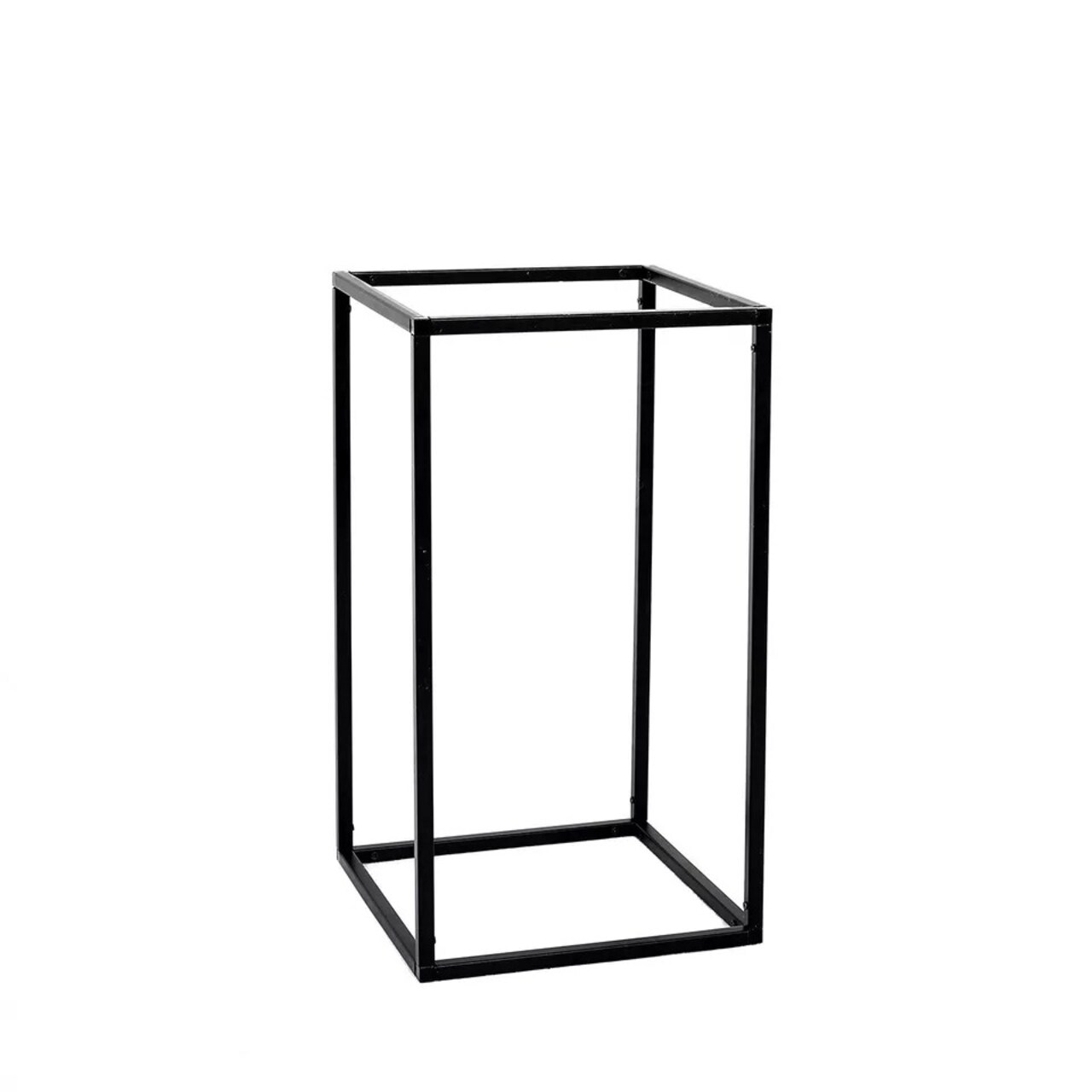 2 pcs 16" tall Matte Black Geometric Metal Stands Wedding Flower Vase Holders